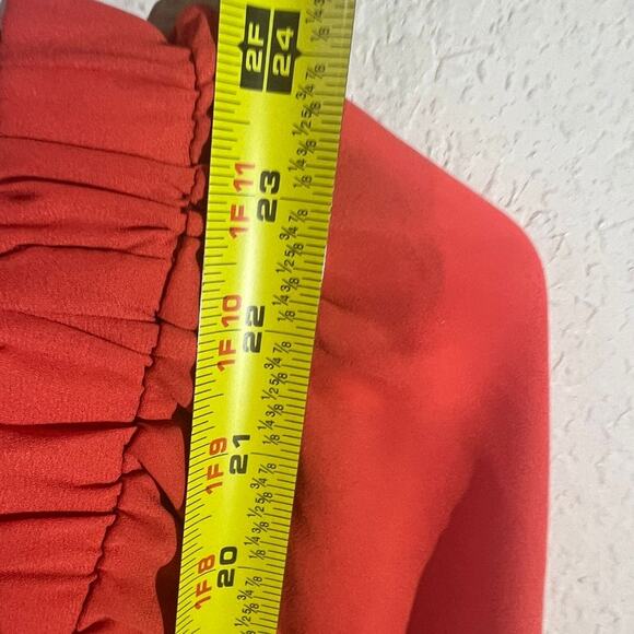 Frank Lyman Design Off The Shoulders Blouse Women's Size 12 Red 3/4 Sleeve Top - Picture 7 of 7